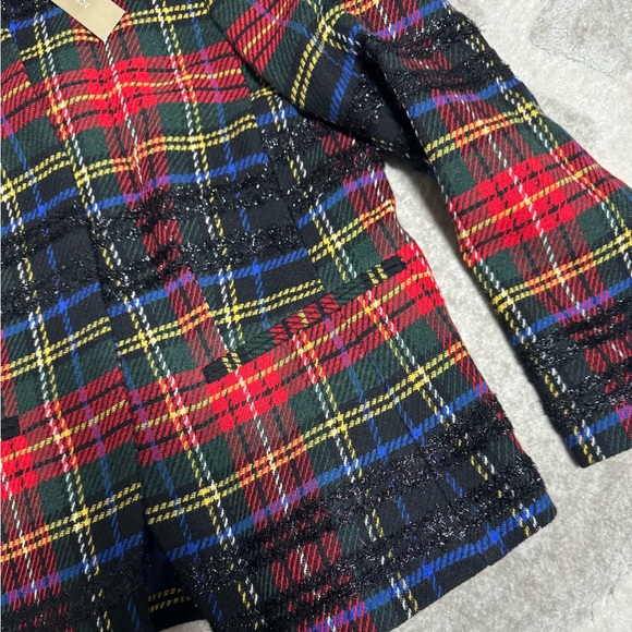 J. Crew Going-out Blazer in Lurex Stewart Tartan NWT Size 6 - Picture 3 of 12